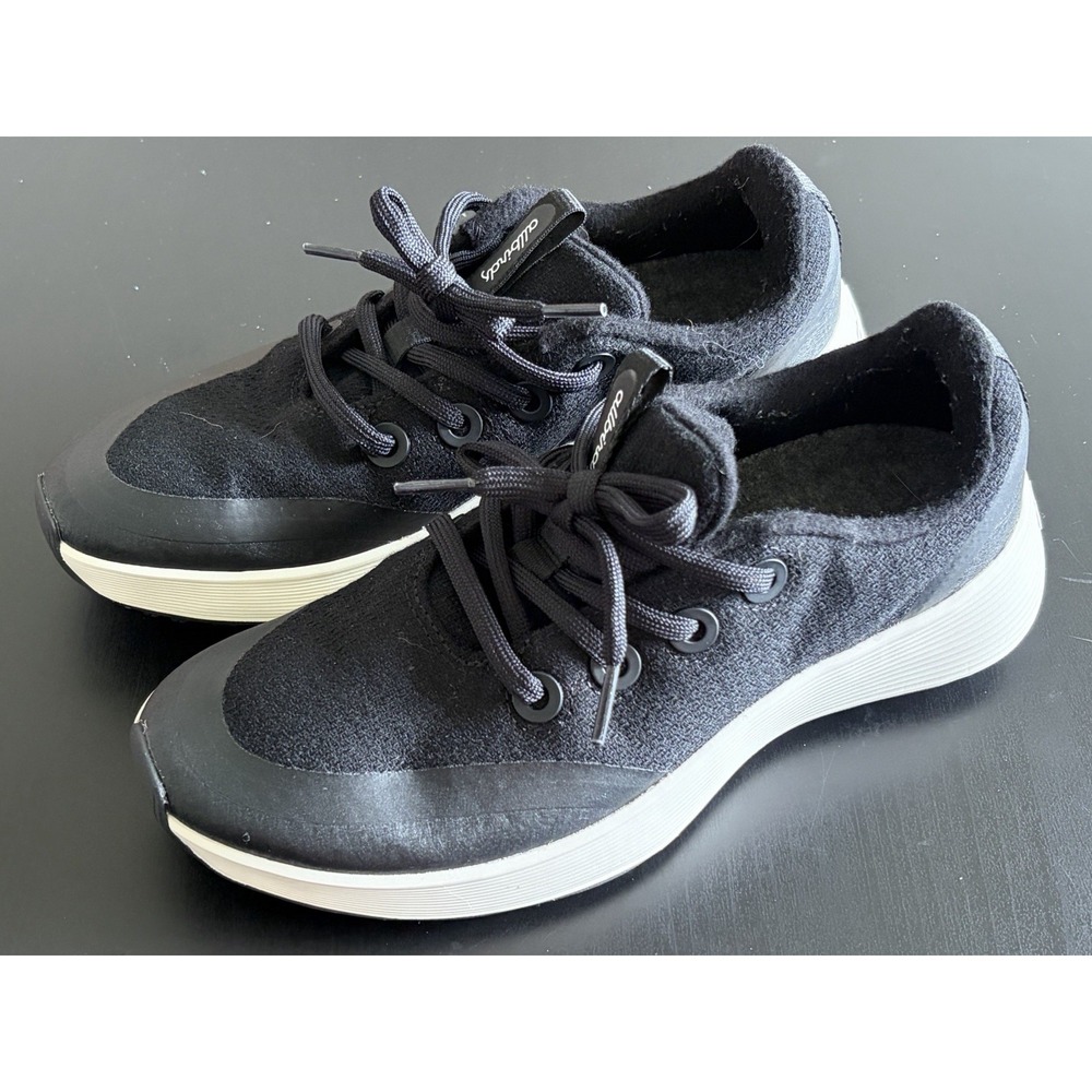 Allbirds Wool Runner Protect Sneakers Women's Running Shoes Size 9 Natural Black